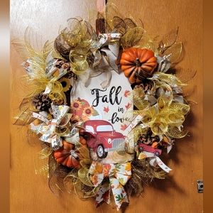 Fall Ribbon Wreath